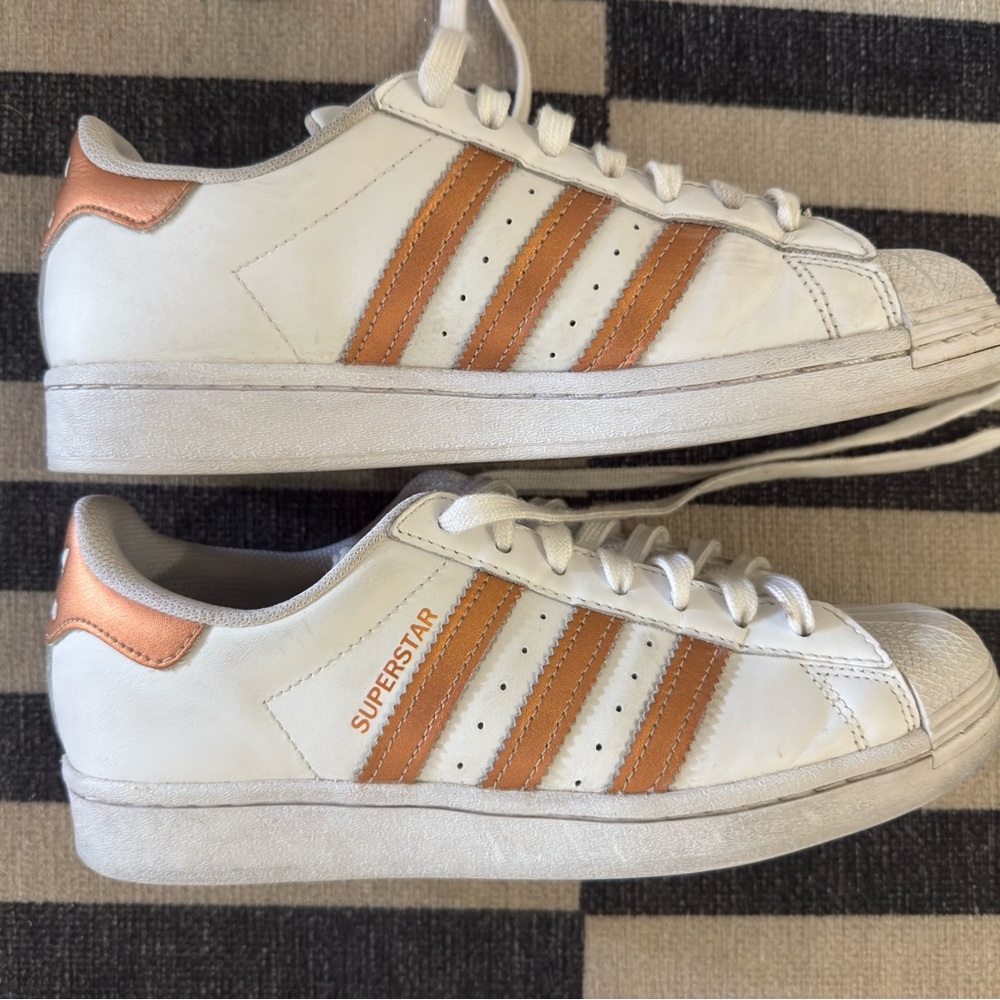 Adidas Superstar Classics in White and Copper